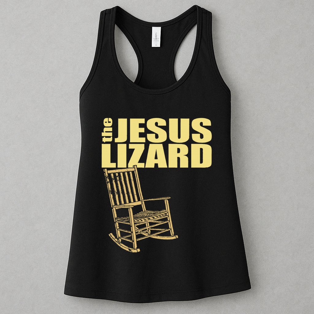 The Jesus Lizard Funny Chair Saying Christian Faith Music Womens Tank Top