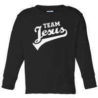 Team Jesus Lifetime Member Funny Christian  Toddler Long Sleeve Shirt