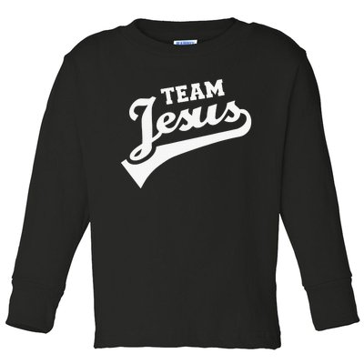 Team Jesus Lifetime Member Funny Christian  Toddler Long Sleeve Shirt