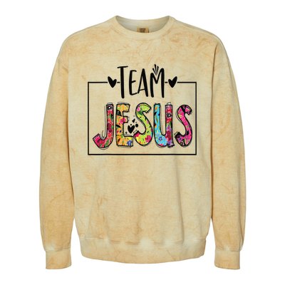 Team Jesus Lover Christian Religious Believers God Colorblast Crewneck Sweatshirt