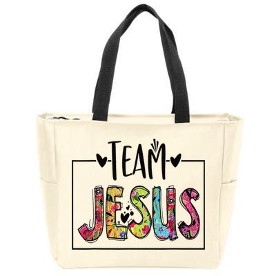 Team Jesus Lover Christian Religious Believers God Zip Tote Bag