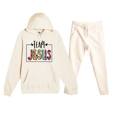 Team Jesus Lover Christian Religious Believers God Premium Hooded Sweatsuit Set