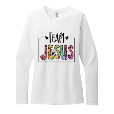 Team Jesus Lover Christian Religious Believers God Womens CVC Long Sleeve Shirt