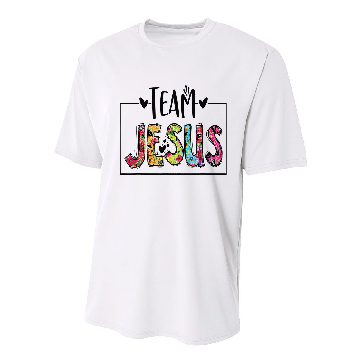 Team Jesus Lover Christian Religious Believers God Youth Performance Sprint T-Shirt