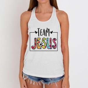 Team Jesus Lover Christian Religious Believers God Women's Knotted Racerback Tank