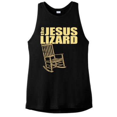 The Jesus Lizard Funny Chair Saying Christian Faith Music Ladies PosiCharge Tri-Blend Wicking Tank