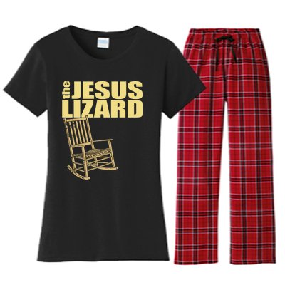 The Jesus Lizard Funny Chair Saying Christian Faith Music Women's Flannel Pajama Set