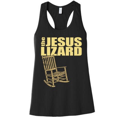 The Jesus Lizard Funny Chair Saying Christian Faith Music Women's Racerback Tank