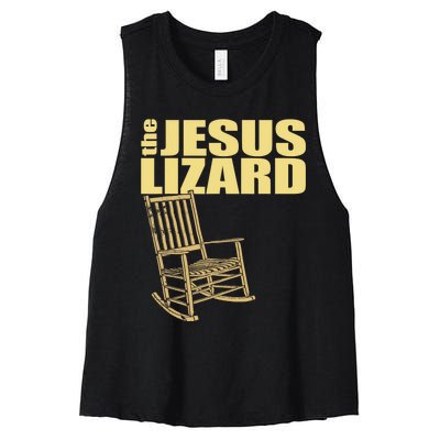 The Jesus Lizard Funny Chair Saying Christian Faith Music Women's Racerback Cropped Tank