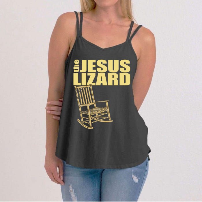 The Jesus Lizard Funny Chair Saying Christian Faith Music Women's Strappy Tank