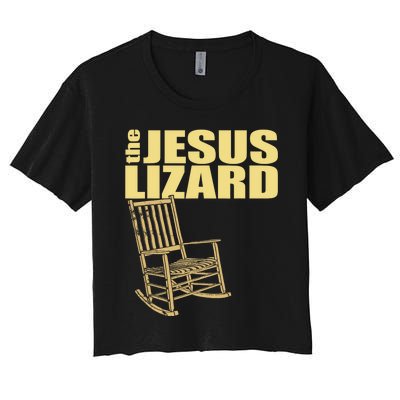 The Jesus Lizard Funny Chair Saying Christian Faith Music Women's Crop Top Tee