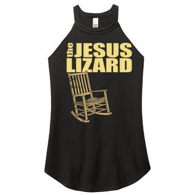 The Jesus Lizard Funny Chair Saying Christian Faith Music Women's Perfect Tri Rocker Tank