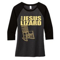 The Jesus Lizard Funny Chair Saying Christian Faith Music Women's Tri-Blend 3/4-Sleeve Raglan Shirt