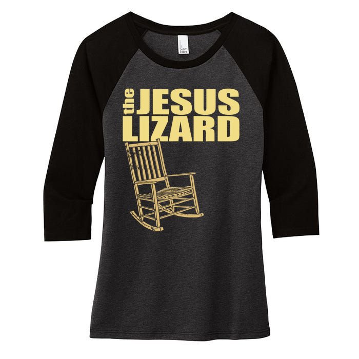 The Jesus Lizard Funny Chair Saying Christian Faith Music Women's Tri-Blend 3/4-Sleeve Raglan Shirt