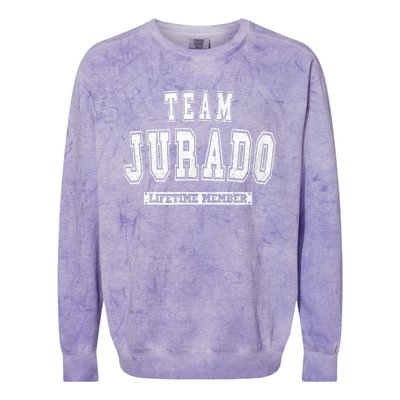 Team Jurado Lifetime Member Family Last Name Colorblast Crewneck Sweatshirt