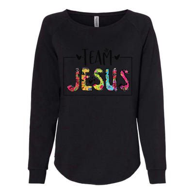 Team Jesus Lover Christian Religious Believers God Womens California Wash Sweatshirt