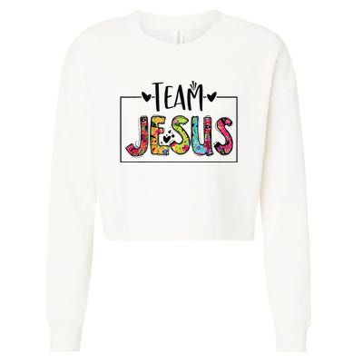 Team Jesus Lover Christian Religious Believers God Cropped Pullover Crew