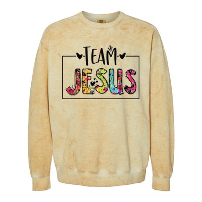 Team Jesus Lover Christian Funny Believers God Colorblast Crewneck Sweatshirt