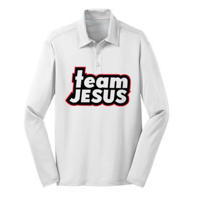 Team Jesus Lover Christian Religious Believers God Silk Touch Performance Long Sleeve Polo