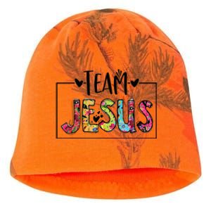 Team Jesus Lover Christian Religious Believers God Kati - Camo Knit Beanie