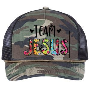 Team Jesus Lover Christian Religious Believers God Retro Rope Trucker Hat Cap