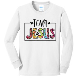 Team Jesus Lover Christian Religious Believers God Kids Long Sleeve Shirt