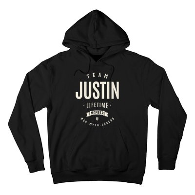 Team Justin Lifetime Member Justin Name Hoodie