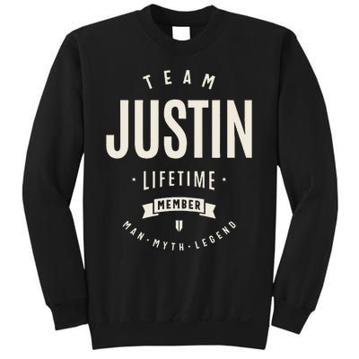 Team Justin Lifetime Member Justin Name Sweatshirt