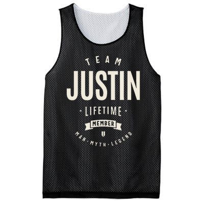 Team Justin Lifetime Member Justin Name Mesh Reversible Basketball Jersey Tank