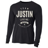 Team Justin Lifetime Member Justin Name Cooling Performance Long Sleeve Crew