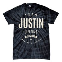 Team Justin Lifetime Member Justin Name Tie-Dye T-Shirt