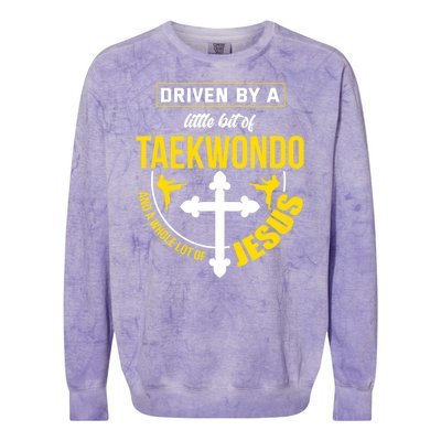 Taekwondo Jesus Martial Arts Christian Taekwondo Colorblast Crewneck Sweatshirt