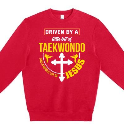 Taekwondo Jesus Martial Arts Christian Taekwondo Premium Crewneck Sweatshirt