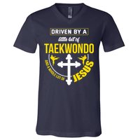 Taekwondo Jesus Martial Arts Christian Taekwondo V-Neck T-Shirt