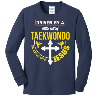 Taekwondo Jesus Martial Arts Christian Taekwondo Kids Long Sleeve Shirt