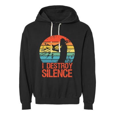 Trombone Jazz Musician Trombone Player Garment-Dyed Fleece Hoodie