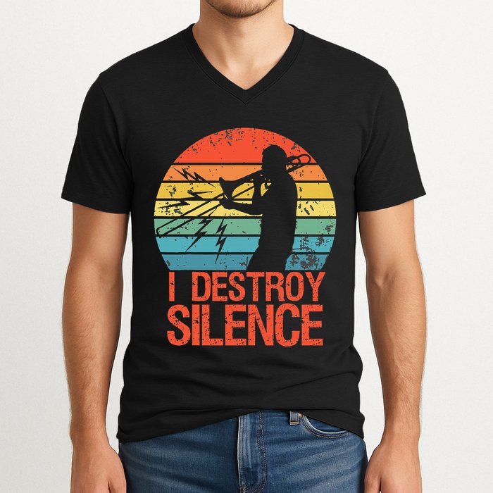 Trombone Jazz Musician Trombone Player V-Neck T-Shirt