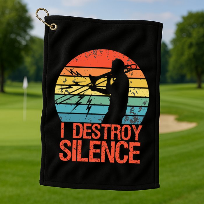 Trombone Jazz Musician Trombone Player Golf Towel