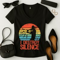 Trombone Jazz Musician Trombone Player Women's V-Neck T-Shirt