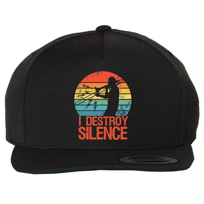 Trombone Jazz Musician Trombone Player Wool Snapback Cap