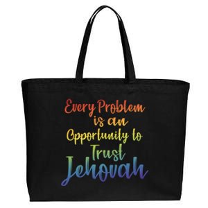 Trust Jehovah Message Jw Cotton Canvas Jumbo Tote