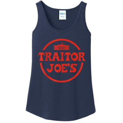 Traitor Joe's MAGA AntiBiden Funny Political Ladies Essential Tank