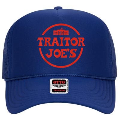 Traitor Joe's MAGA AntiBiden Funny Political High Crown Mesh Back Trucker Hat