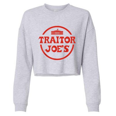 Traitor Joe's MAGA AntiBiden Funny Political Cropped Pullover Crew