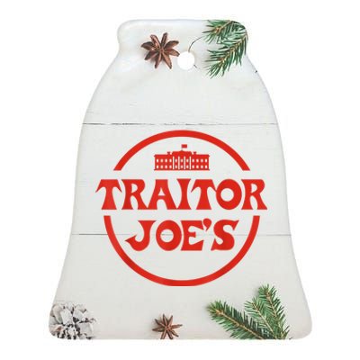 Traitor Joe's MAGA AntiBiden Funny Political Ceramic Bell Ornament