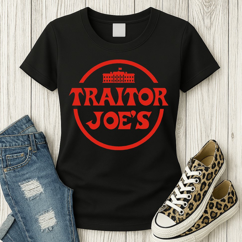 Traitor Joe's MAGA Anti-Biden Funny Political  Womens T-Shirt