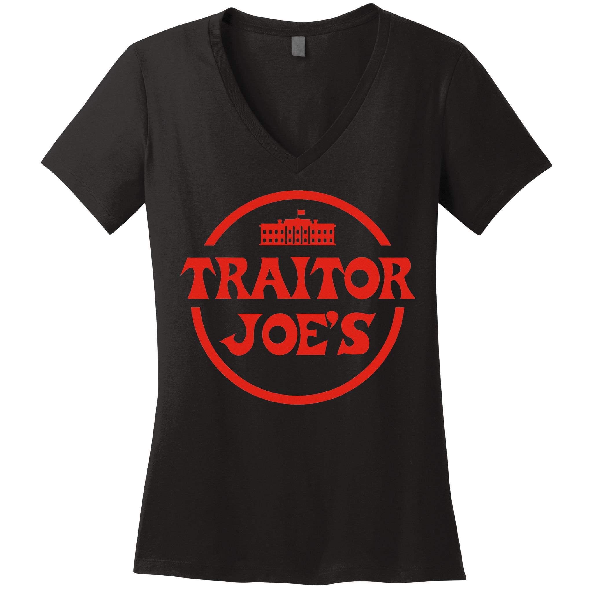 Traitor Joe's MAGA Anti-Biden Funny Political  Women's V-Neck T-Shirt