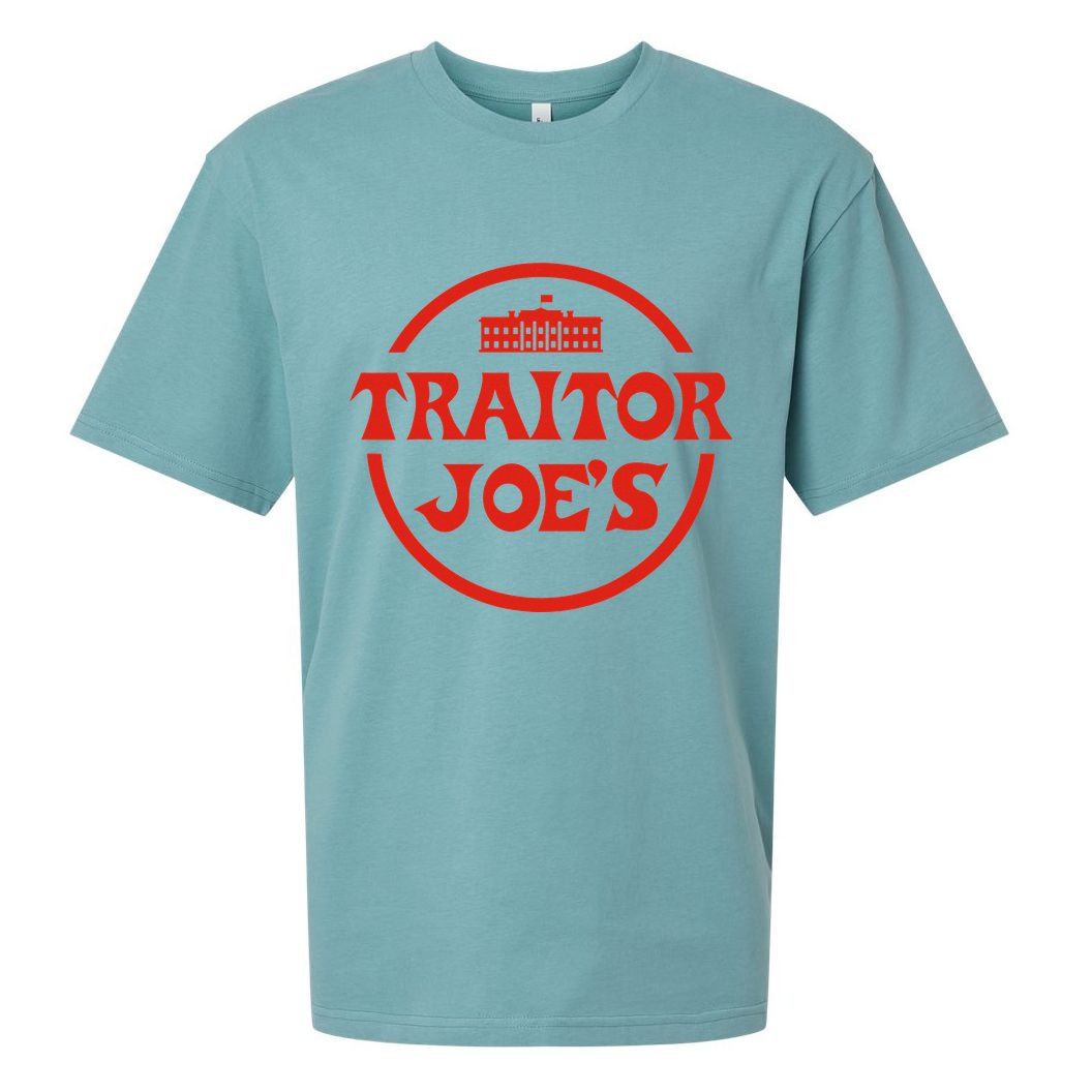 Traitor Joe's MAGA Anti-Biden Funny Political  Sueded Cloud Jersey T-Shirt