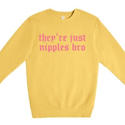 Theyre Just Nipples Bro Premium Crewneck Sweatshirt