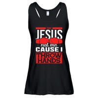 Try Jesus Not Me Cause I Throw Hands Boxing Ladies Essential Flowy Tank